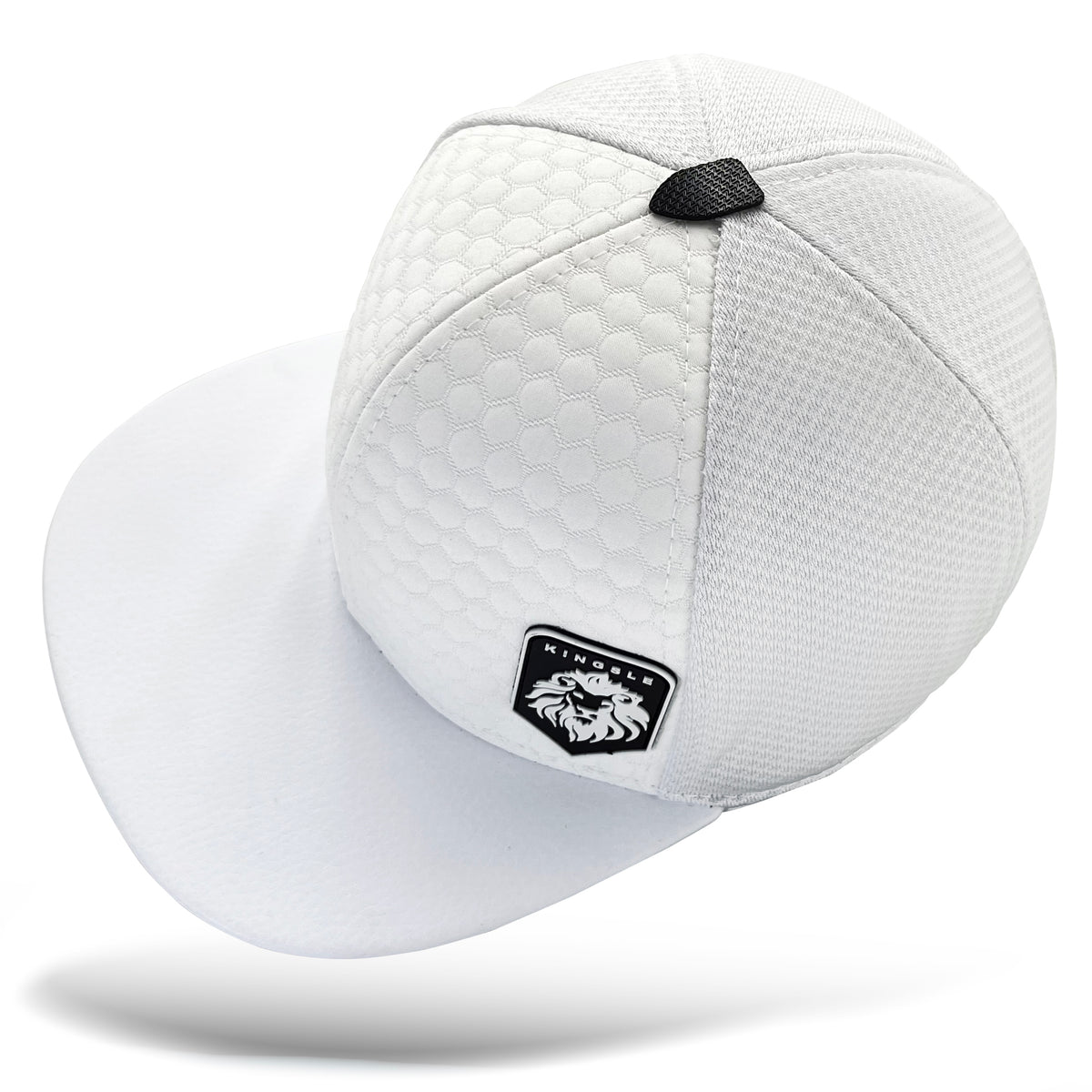 Kingsle - White Hexagon - Unisex - Flat Brim Snapback Baseball Cap - A