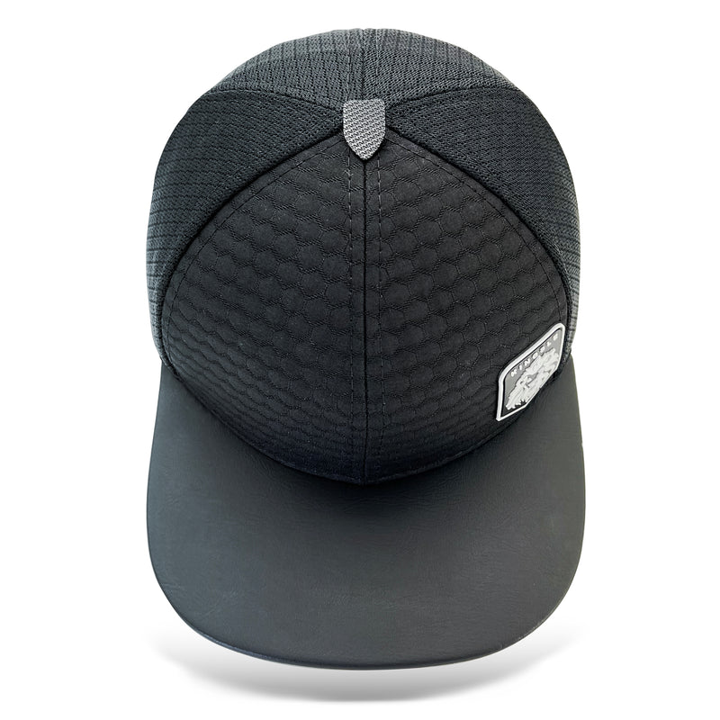 Kingsle - Black Hexagon - Unisex - Flat Brim Snapback Baseball Cap - Adjustable Size