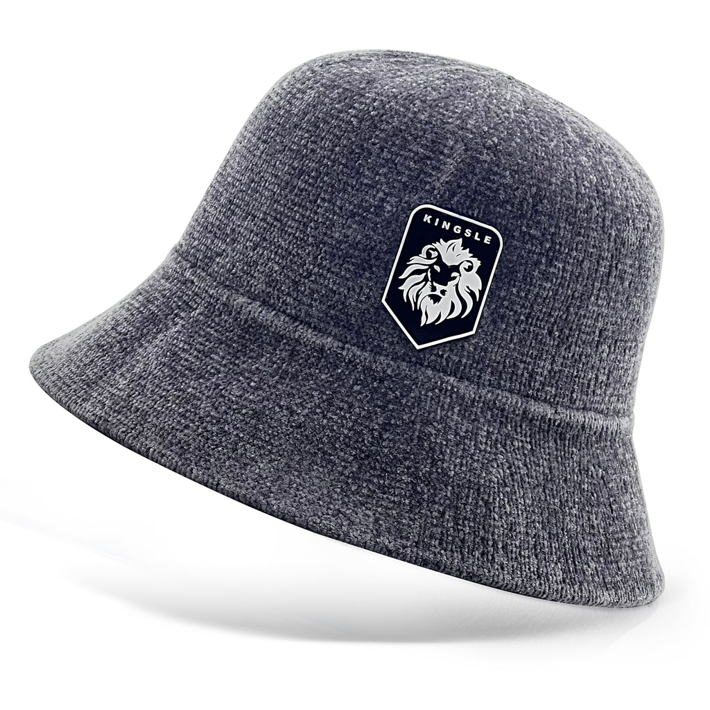 Kingsle Poly Grey Bucket Hat - Unisex - One Size Fits Most