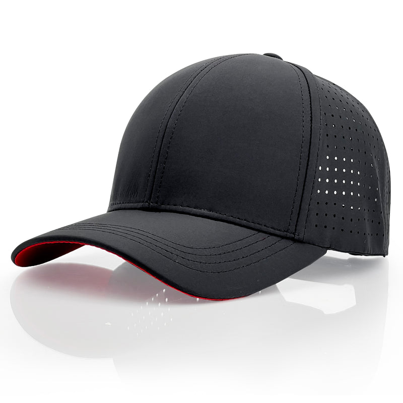 Kingsle - Blank Hat - 6 Panels Black - Poly ProCap - Unisex - Adjustable Size - $5.50/Each - 5 Hats Bulk