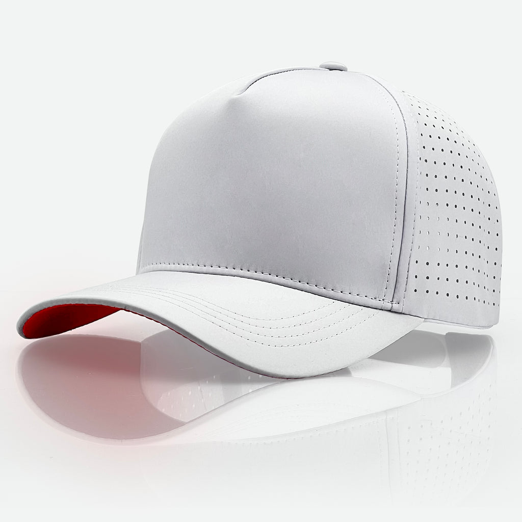 Kingsle - Blank Hat - 5 Panels White - Poly ProCap - Unisex - Adjustable Size - $5.50/Each - 5 Hats Bulk