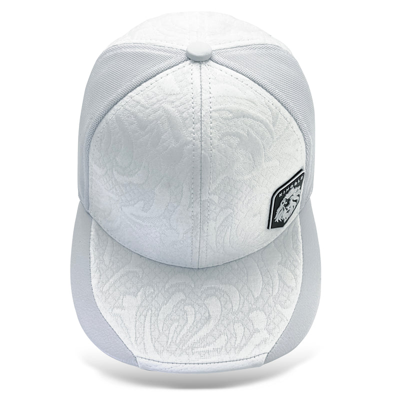 Kingsle - White Vines - Unisex - Flat Brim Snapback Baseball Cap - Adjustable Size